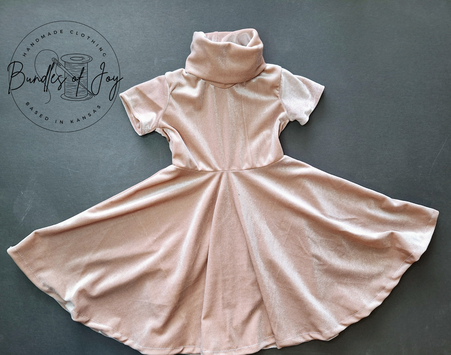 2t twirl dress with turtle neck