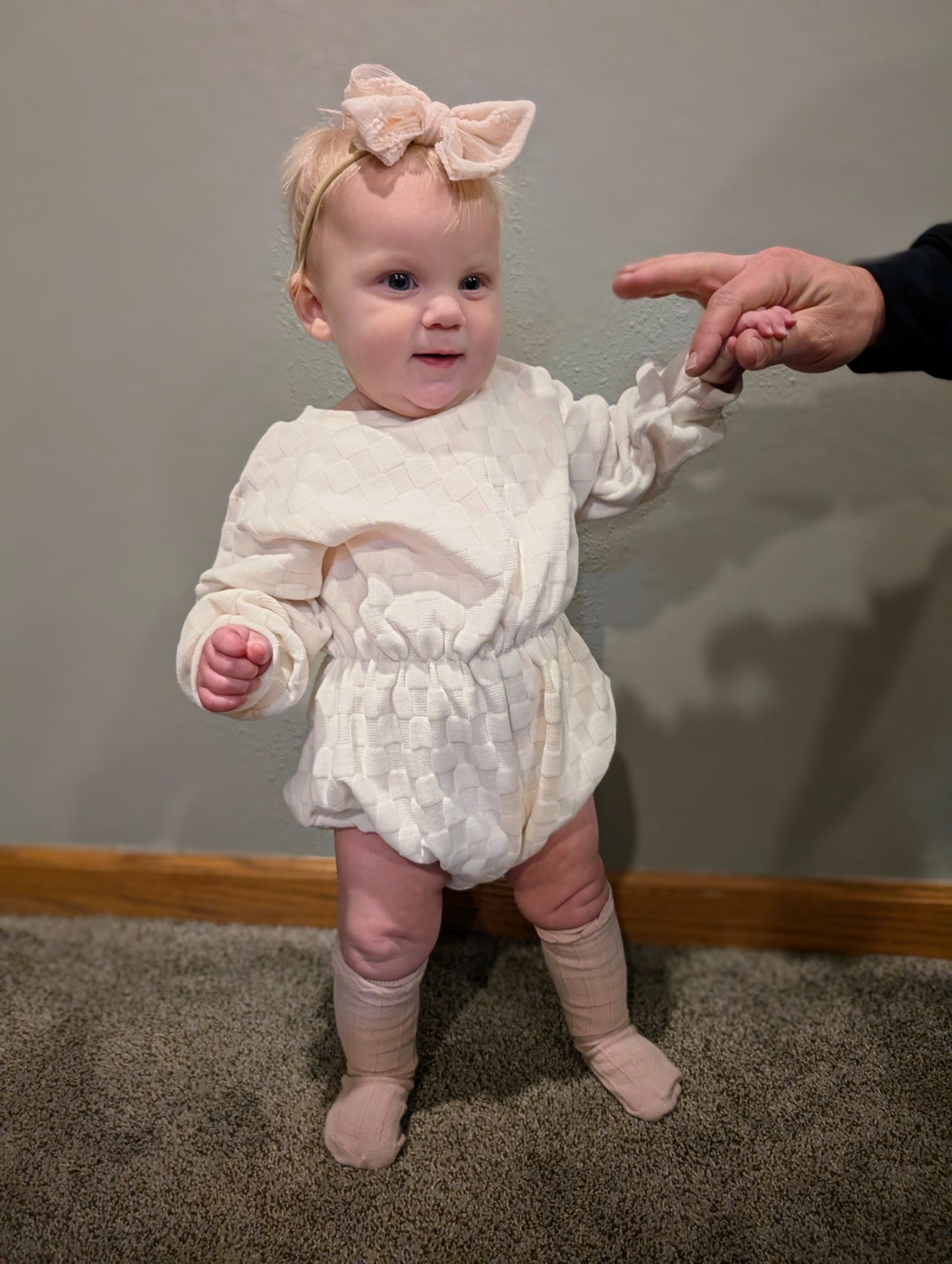 Sweater romper w/ cinched waist