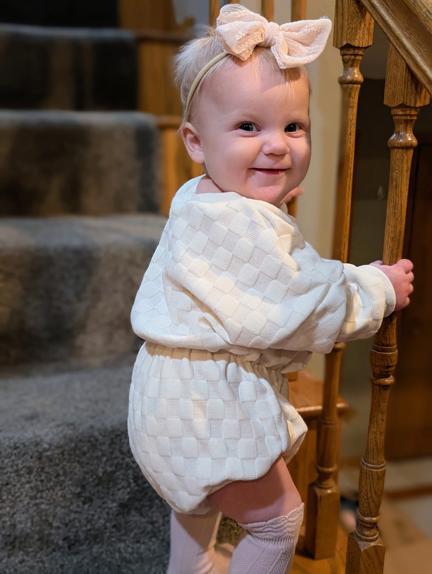 Sweater romper w/ cinched waist