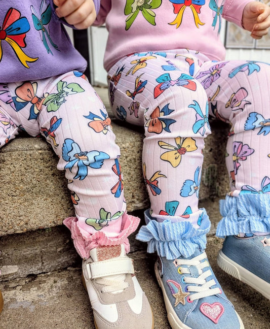 Leggings with ruffles