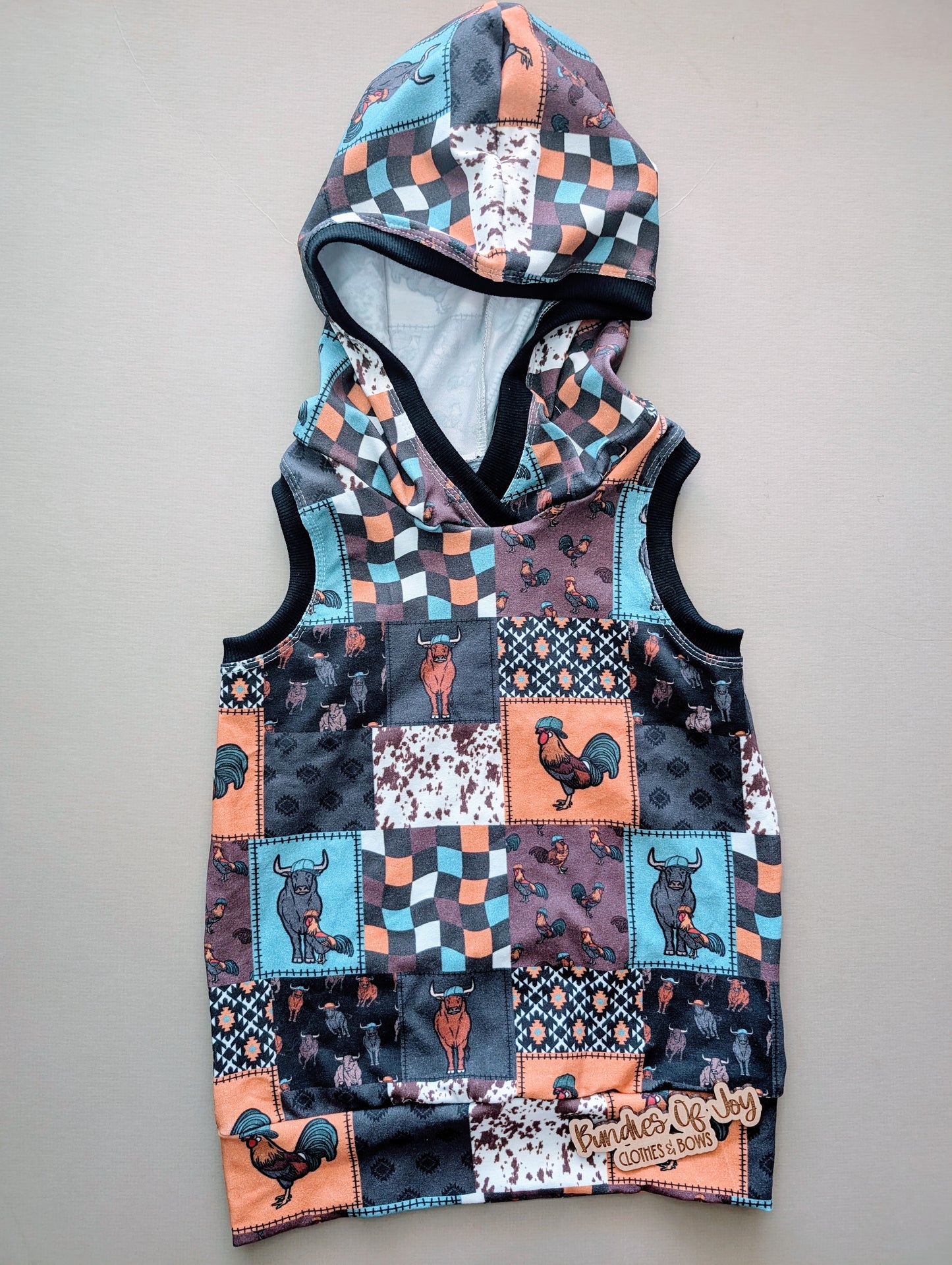 Racerback hooded tank