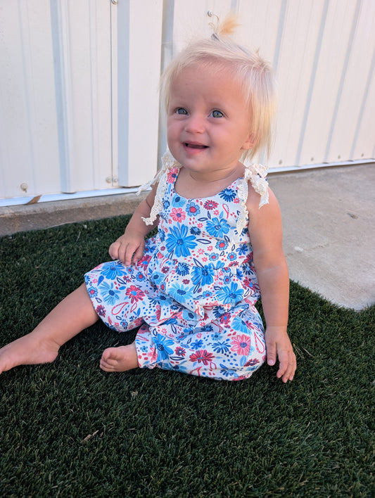 Camellia shorts romper