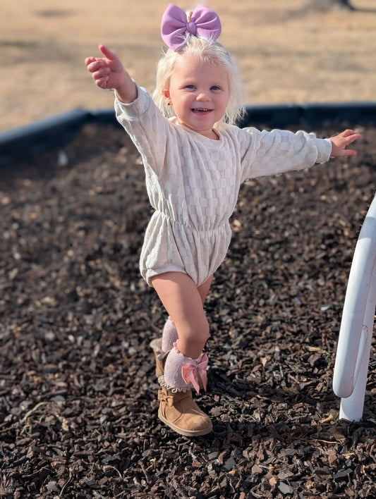 Sweater romper w/ cinched waist