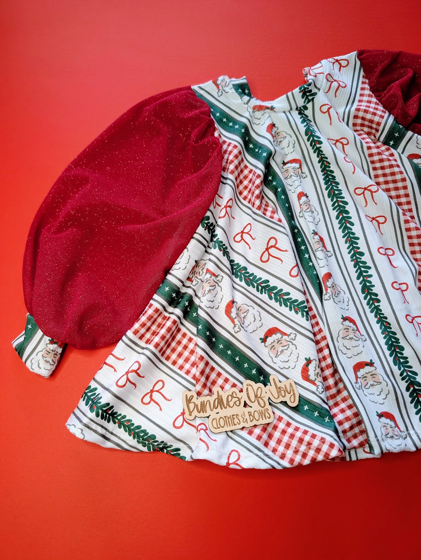 Natalie twirl dress WITH bishop sleeves