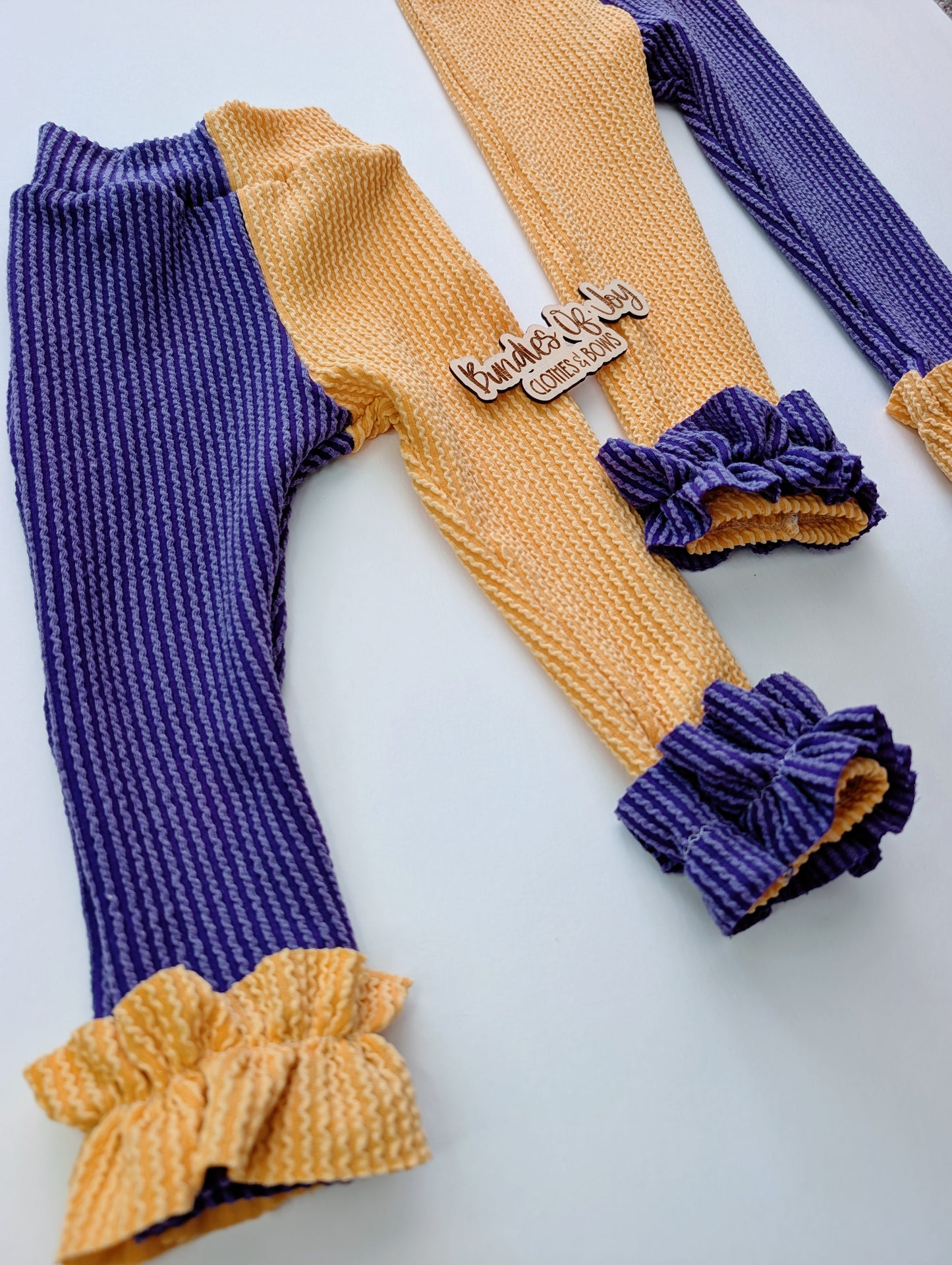 Leggings with ruffles